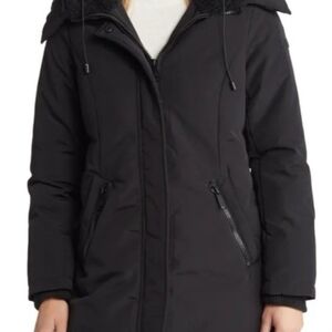 Sam Edelman Black Puffer Coat with Hood